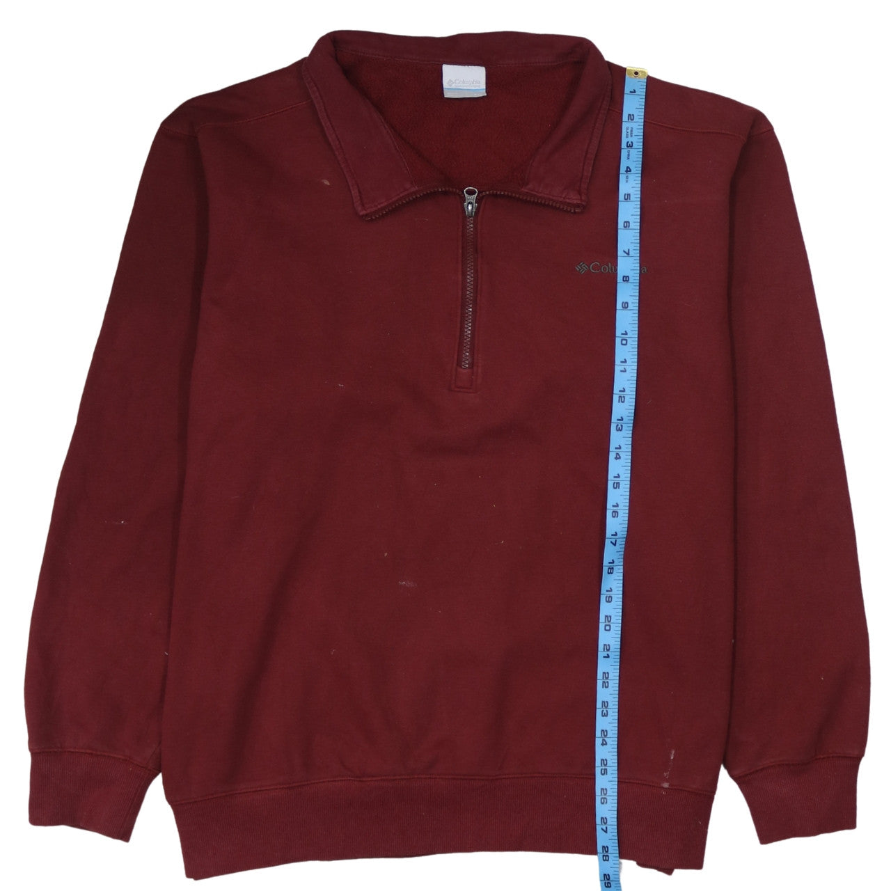 Columbia Mens Red 1/2 Zip Fleece Sweatshirt Size L Outdoor Pullover