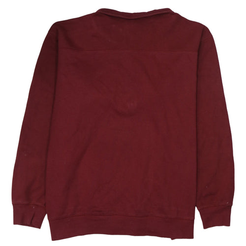 Columbia Mens Red 1/2 Zip Fleece Sweatshirt Size L Outdoor Pullover
