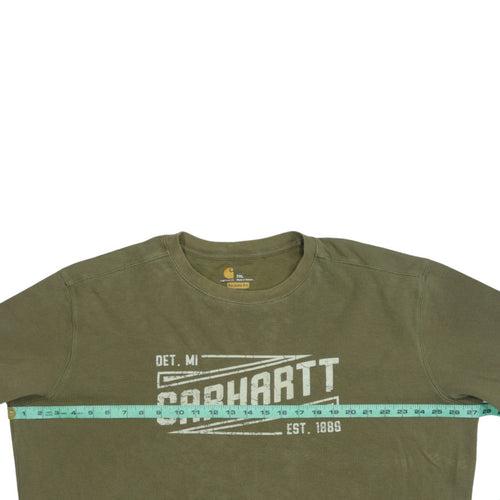 Carhartt Men's Green 2XL Pullover Sweatshirt Relaxed Fit Logo