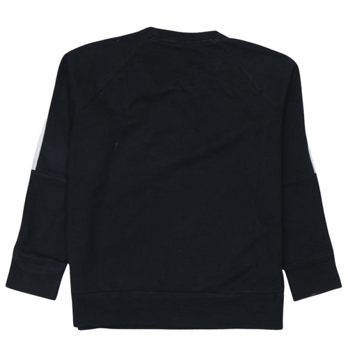 Adidas Womens Black Crew Neck Pullover Sweatshirt L 16-18