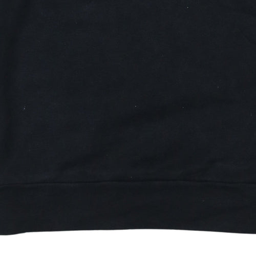 Adidas Womens Black Crew Neck Pullover Sweatshirt L 16-18