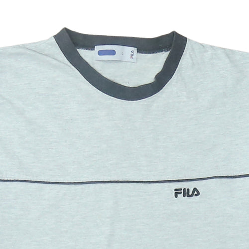 Fila Men's Grey Short Sleeve Crew Neck T-Shirt Size L