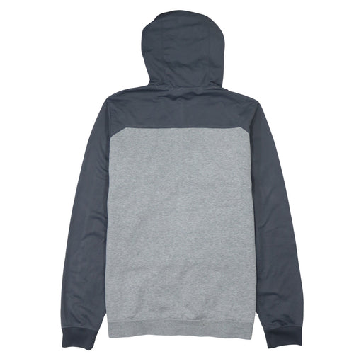 Nike Mens Grey 1/2 Zip Hooded Sweatshirt L Regular Fit Logo Fleece