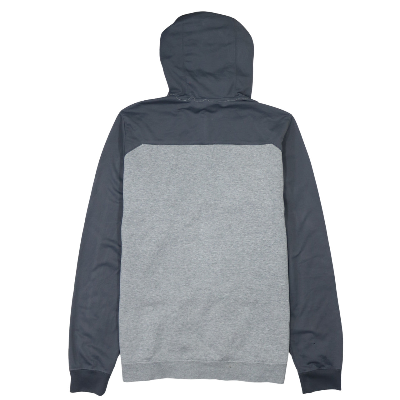 Nike Mens Grey 1/2 Zip Hooded Sweatshirt L Regular Fit Logo Fleece
