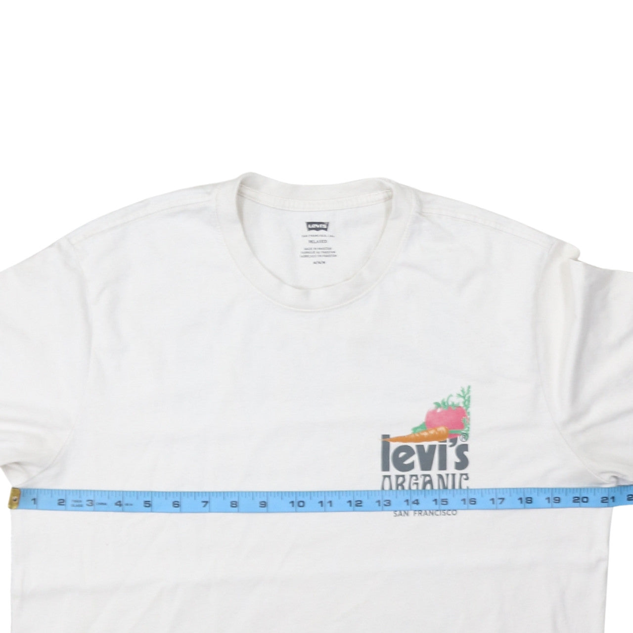 Levi's Men's White Organic Relaxed Fit Graphic T-Shirt Size M