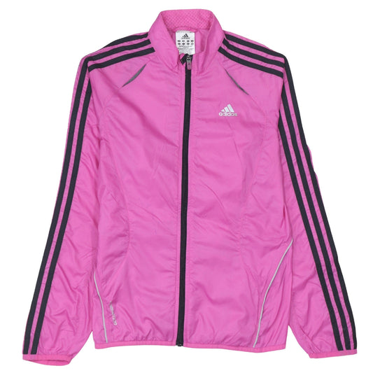 Adidas Women's Pink Track Jacket Size 10 Full Zip Lightweight Sports Top