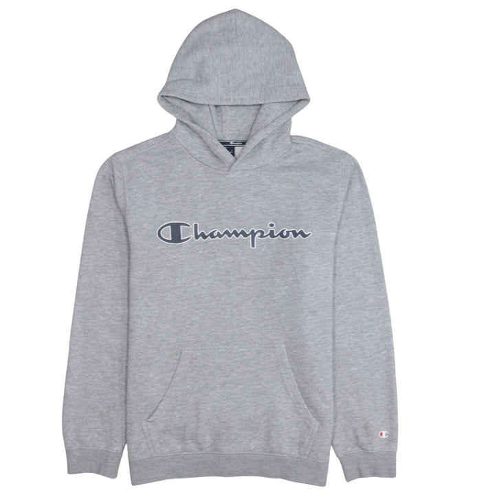 Champion Men's Grey Medium Pullover Hoodie with Logo