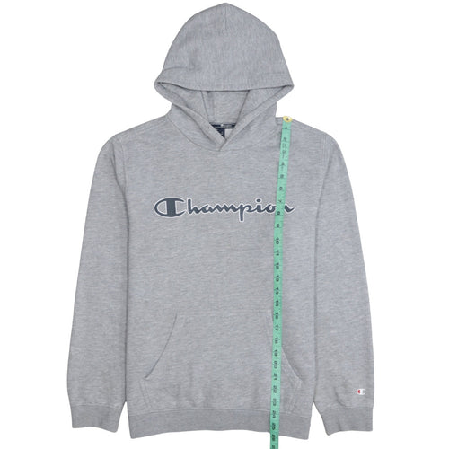 Champion Men's Grey Medium Pullover Hoodie with Logo
