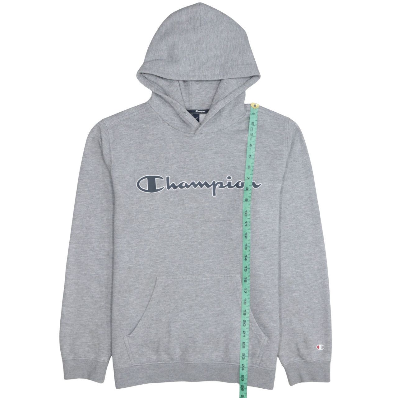 Champion Men's Grey Medium Pullover Hoodie with Logo
