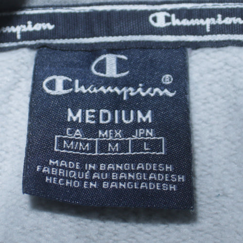 Champion Men's Grey Medium Pullover Hoodie with Logo