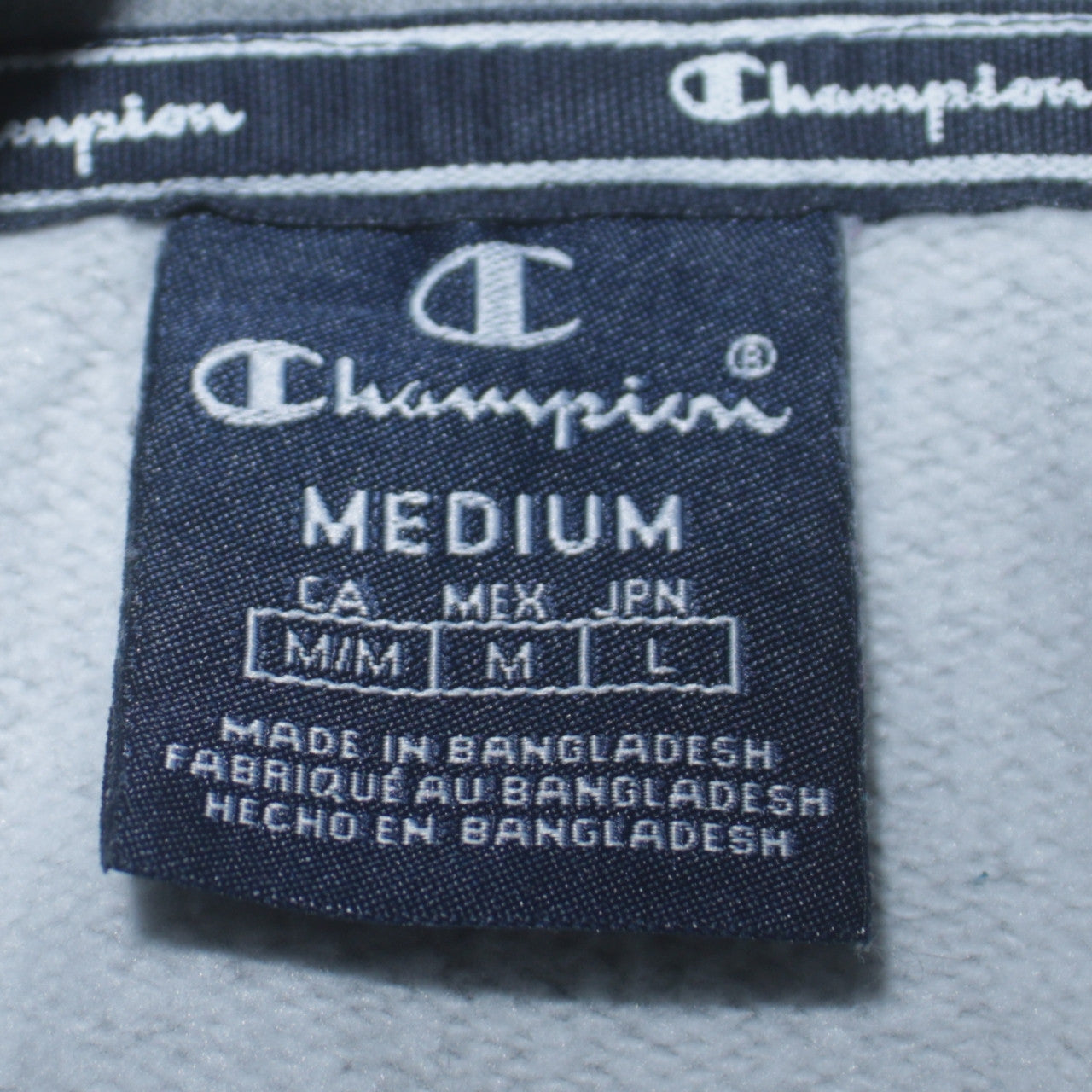 Champion Men's Grey Medium Pullover Hoodie with Logo