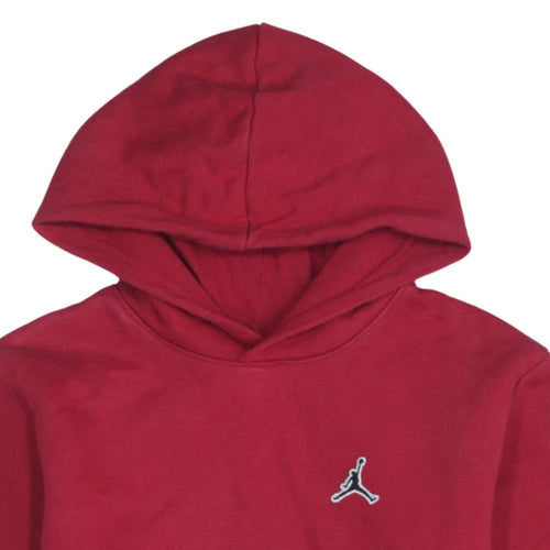 Jordan Boys Red Pullover Hoodie 13-14 Years Fleece Cotton Sweatshirt