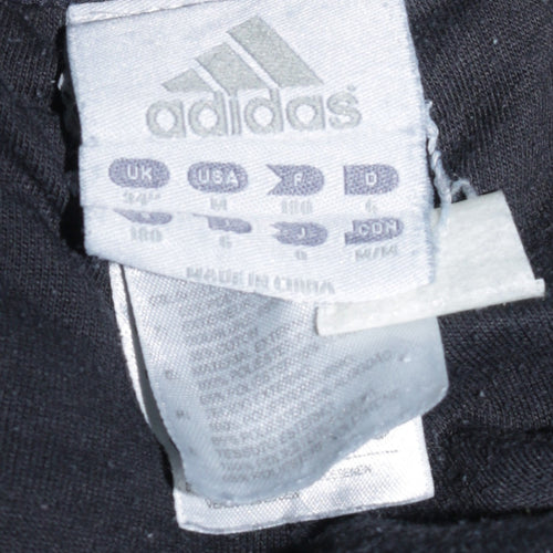 Adidas Men's Black Regular Fit Sweatpants M Casual Sports Trousers