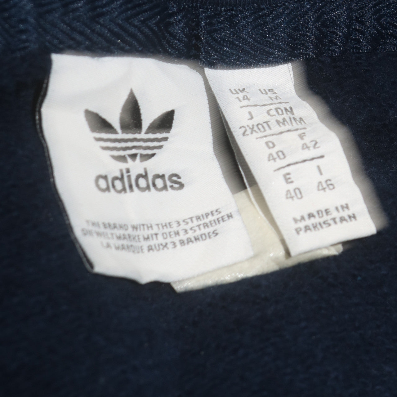Adidas Women Navy Blue Hooded Pullover Sweatshirt UK 14