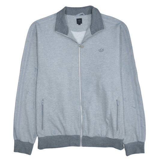Adidas Men's Grey 2XL Full Zip Sweatshirt Jacket