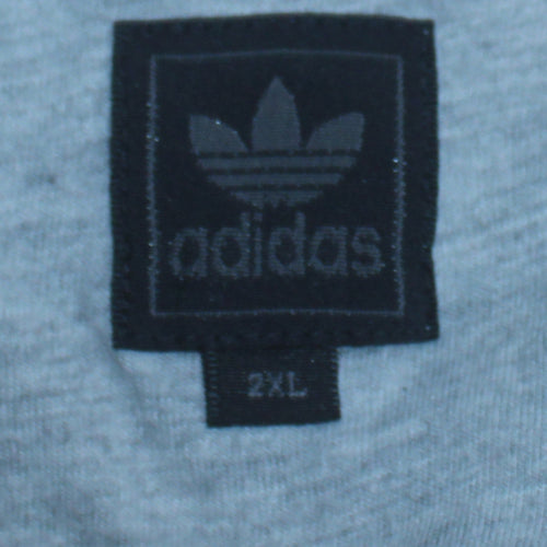 Adidas Men's Grey 2XL Full Zip Sweatshirt Jacket