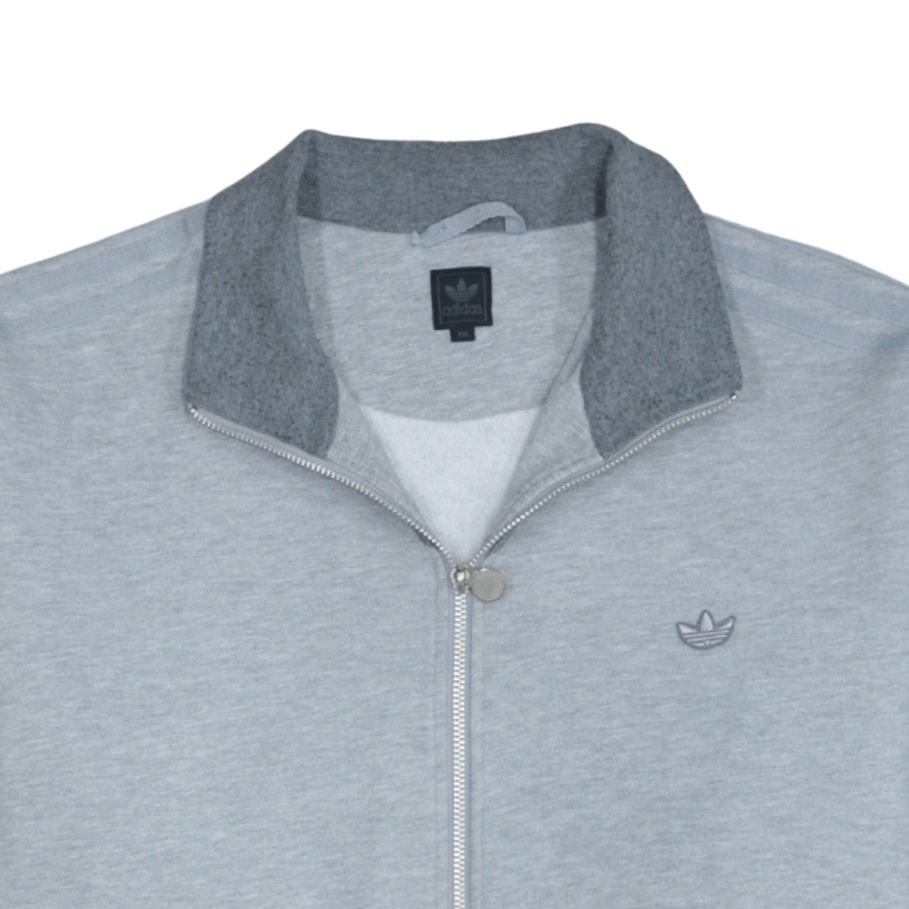 Adidas Men's Grey 2XL Full Zip Sweatshirt Jacket