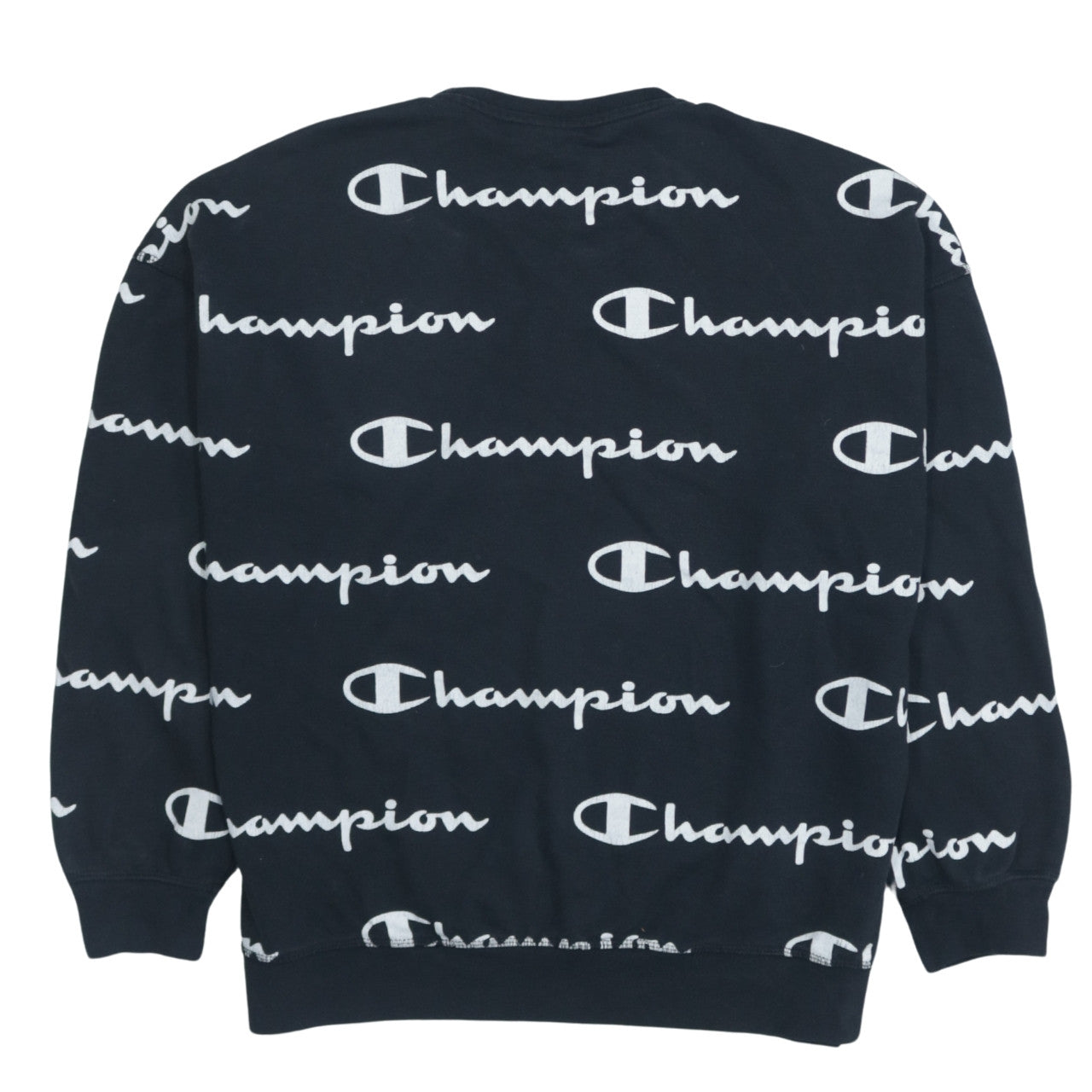 Champion Boys Black Logo Pullover Sweatshirt 13-14 Years Crew Neck