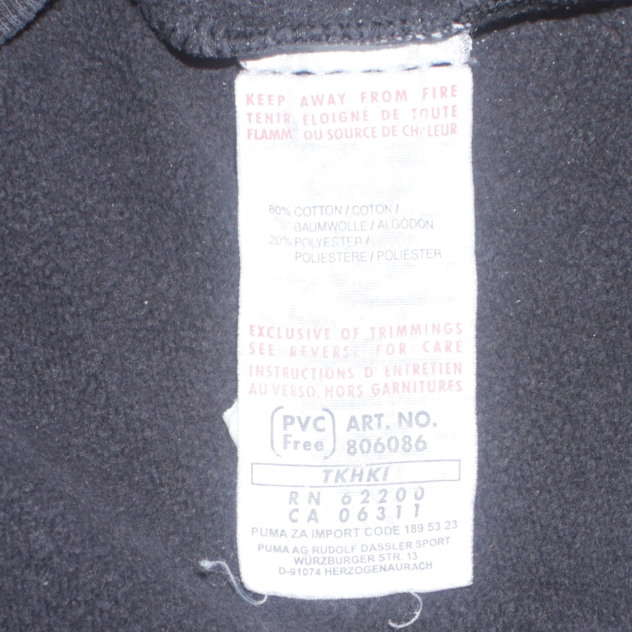 Puma Men's Black Long Sleeve Crew Neck Pullover Sweatshirt L