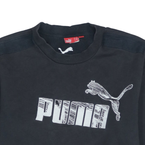 Puma Men's Black Long Sleeve Crew Neck Pullover Sweatshirt L