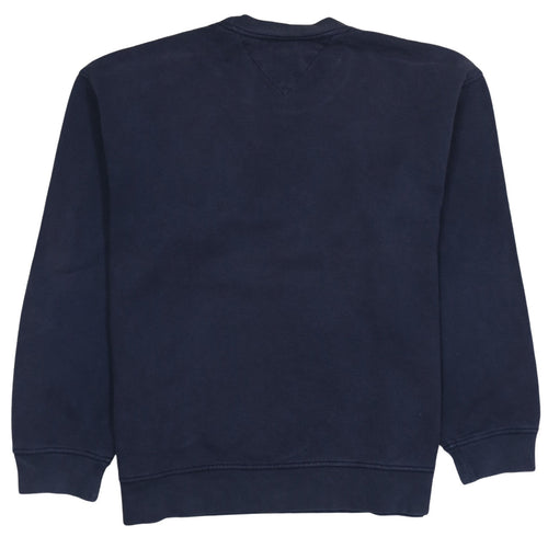 Tommy Hilfiger Men's Blue L Regular Fit Crew Neck Pullover Sweatshirt