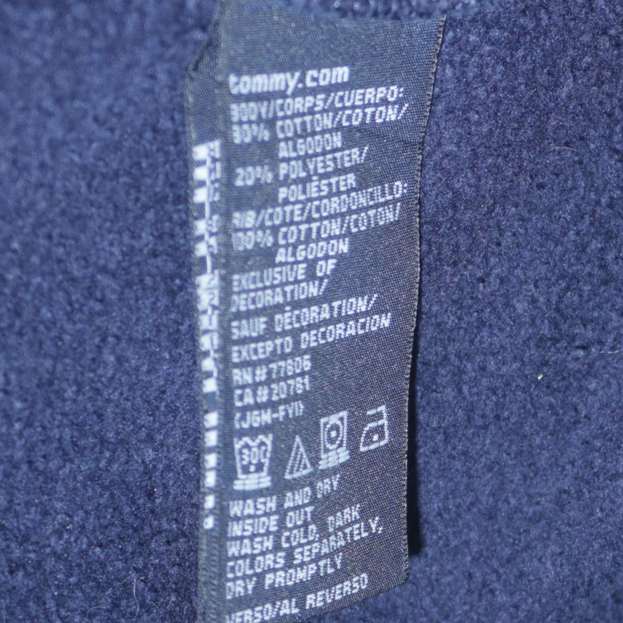 Tommy Hilfiger Men's Blue L Regular Fit Crew Neck Pullover Sweatshirt