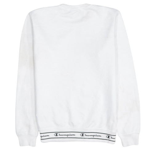 Champion Men's White Small Logo Pullover Sweatshirt