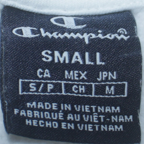 Champion Men's White Small Logo Pullover Sweatshirt