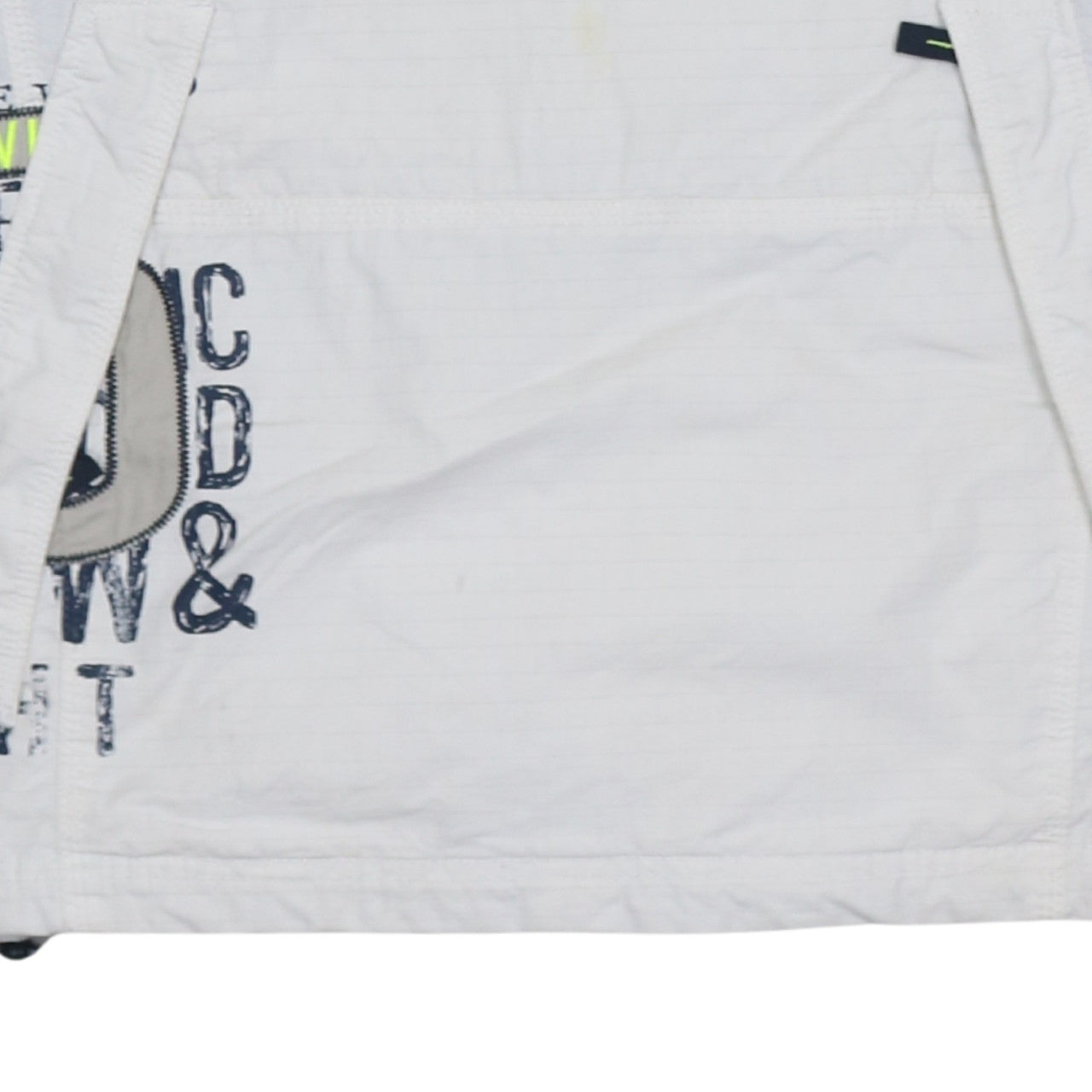 Camp David Men's White Hooded Anorak Jacket Size M Casual Outdoor