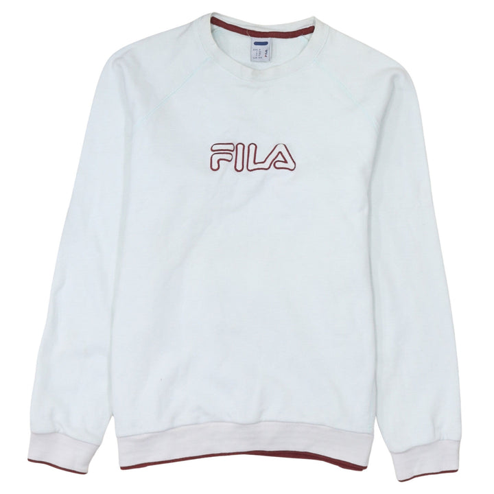 Fila Men's White Embroidered Logo Pullover Sweatshirt Size M