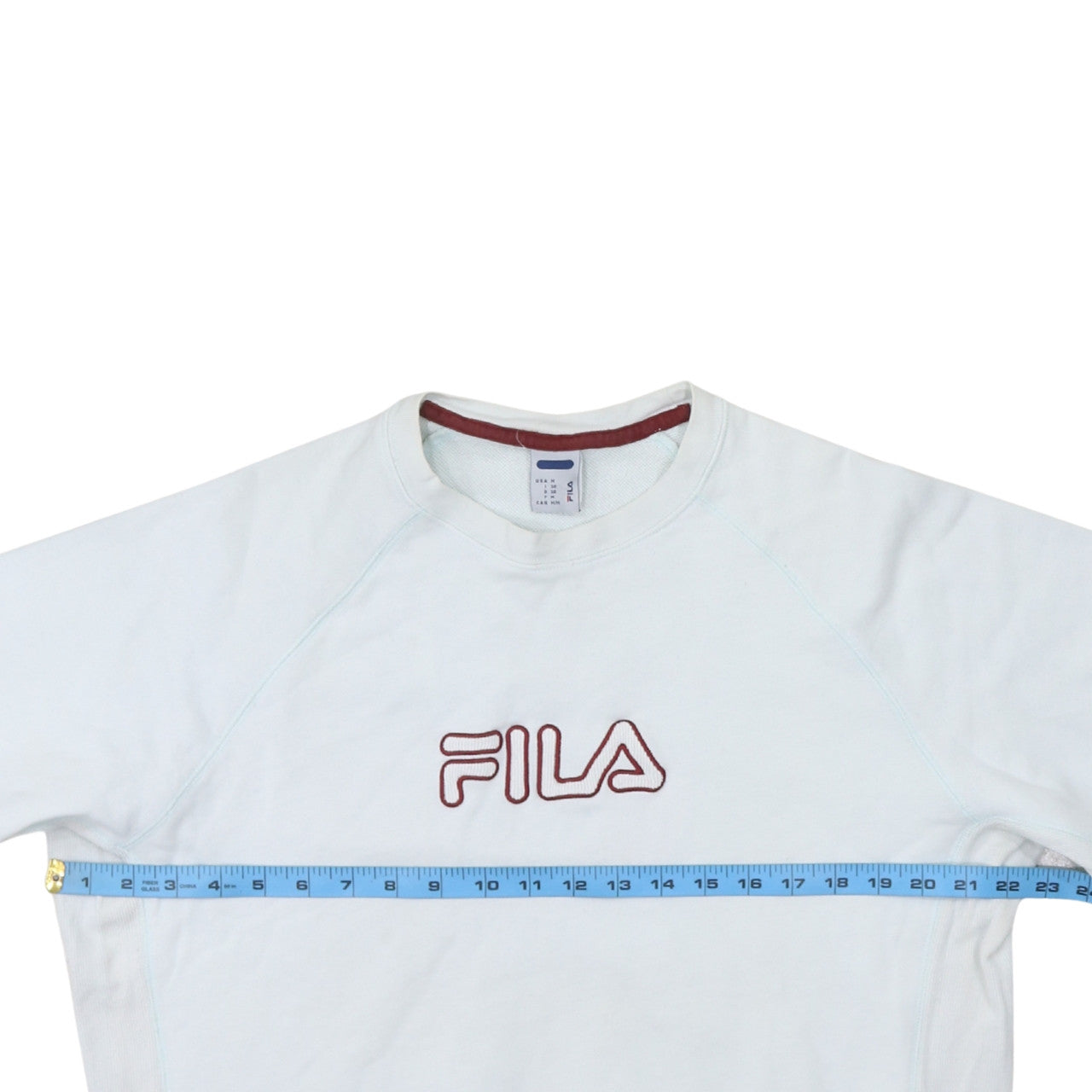 Fila Men's White Embroidered Logo Pullover Sweatshirt Size M