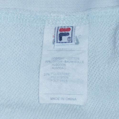 Fila Men's White Embroidered Logo Pullover Sweatshirt Size M