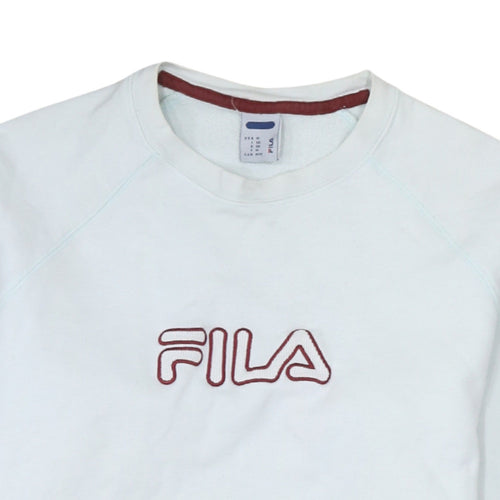 Fila Men's White Embroidered Logo Pullover Sweatshirt Size M