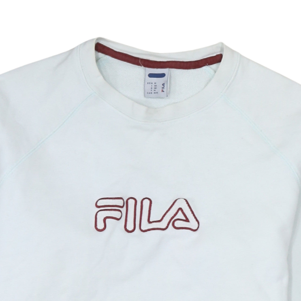 Fila Men's White Embroidered Logo Pullover Sweatshirt Size M