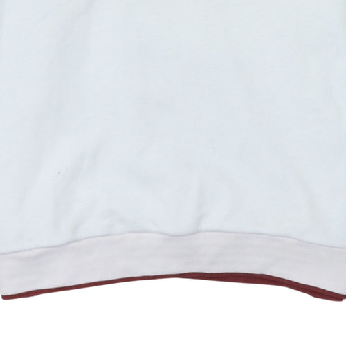 Fila Men's White Embroidered Logo Pullover Sweatshirt Size M