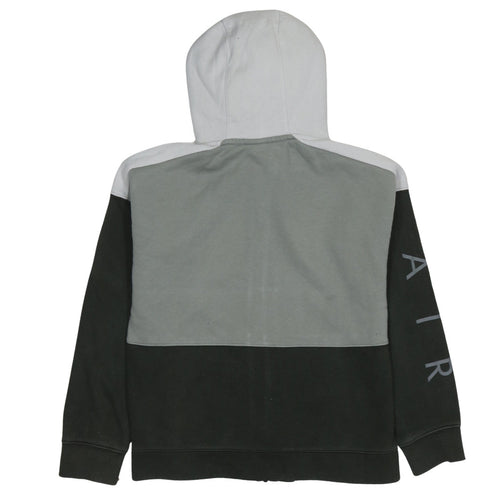 Nike Boys Green Grey Full Zip Hoodie XL 13-15 Years Hooded Sweatshirt