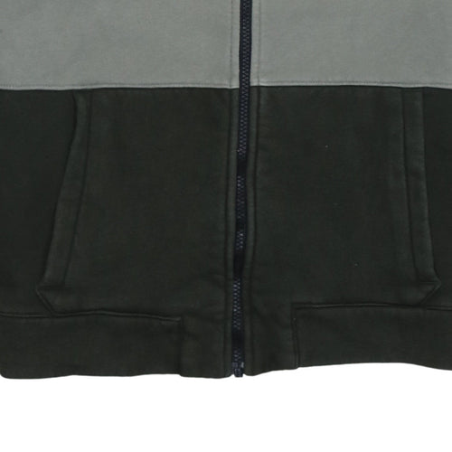 Nike Boys Green Grey Full Zip Hoodie XL 13-15 Years Hooded Sweatshirt