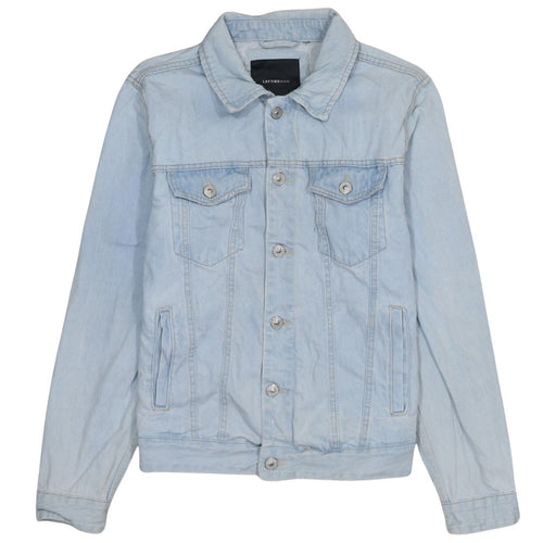 Lefties Men's Blue Denim Jacket Size M 40 Regular Fit Casual