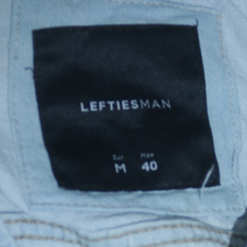 Lefties Men's Blue Denim Jacket Size M 40 Regular Fit Casual
