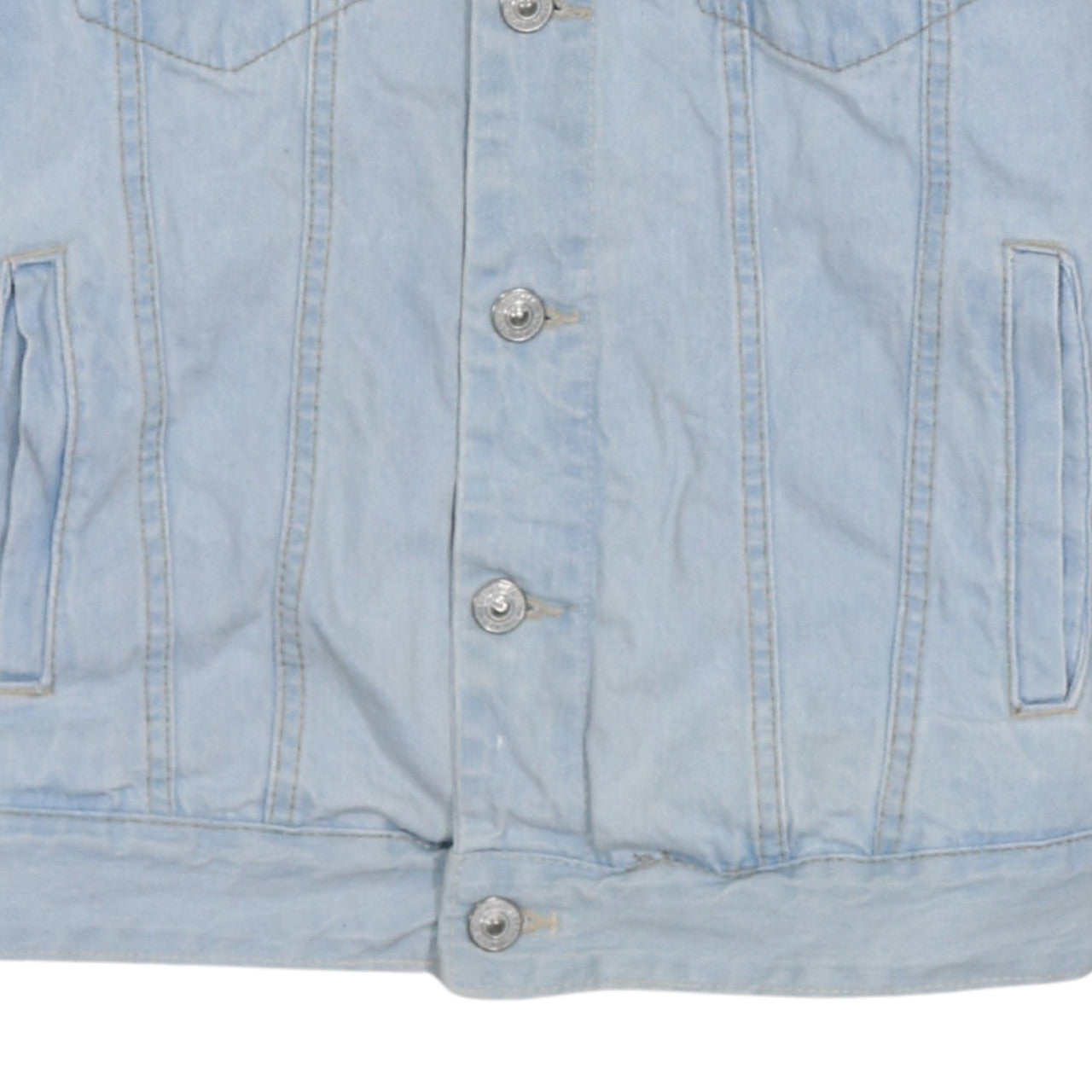 Lefties Men's Blue Denim Jacket Size M 40 Regular Fit Casual