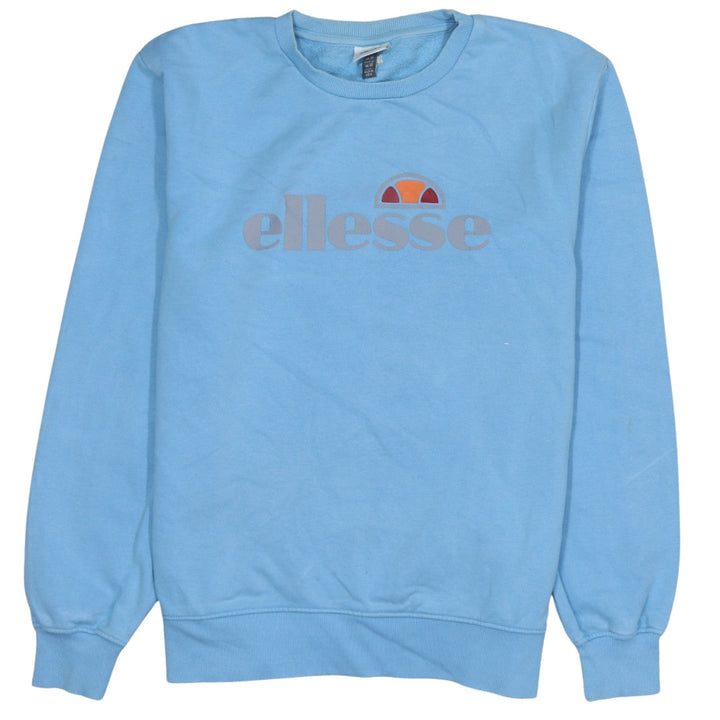 Ellesse Women Blue Crew Neck Pullover Sweatshirt UK M