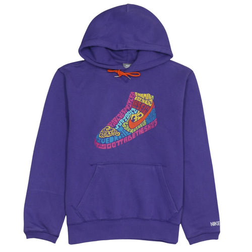 Nike Men's Purple Pullover Hoodie M Graphic Logo Sportswear