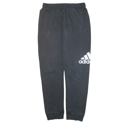 Adidas Men's Black Sweatpants M Regular Fit Logo Casual Trousers