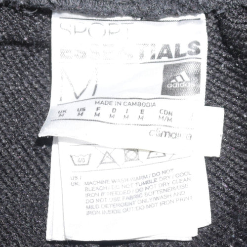 Adidas Men's Black Sweatpants M Regular Fit Logo Casual Trousers