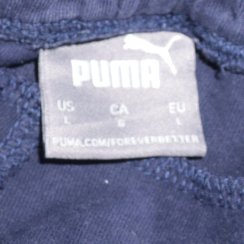 Puma Men's Blue Jogger Sweatpants L Regular Fit Casual Trousers