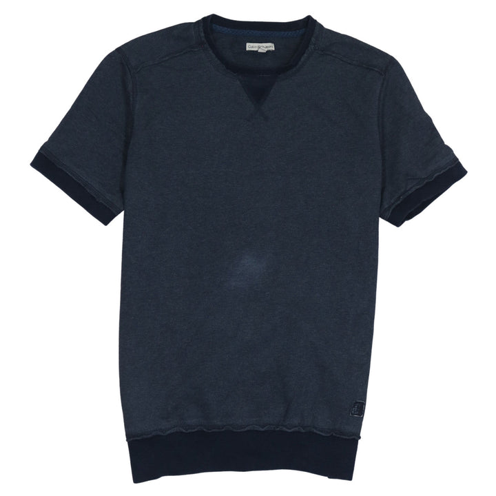 Calvin Klein Jeans Men's Navy Blue Crew Neck Cotton T-Shirt Size S
