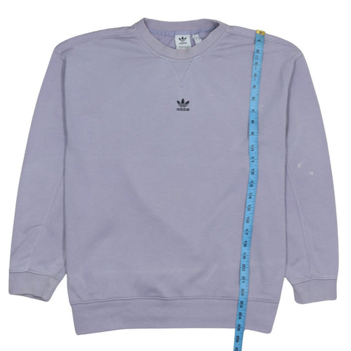 Adidas Women’s Lilac Crew Neck Sweatshirt Size 12 Cotton Blend
