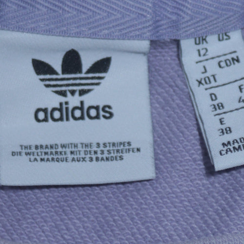 Adidas Women’s Lilac Crew Neck Sweatshirt Size 12 Cotton Blend