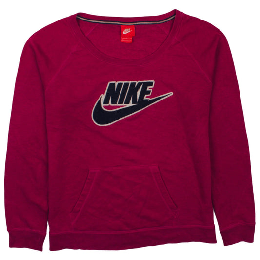 Nike Women’s Pink Long Sleeve Pullover Sweatshirt Size L