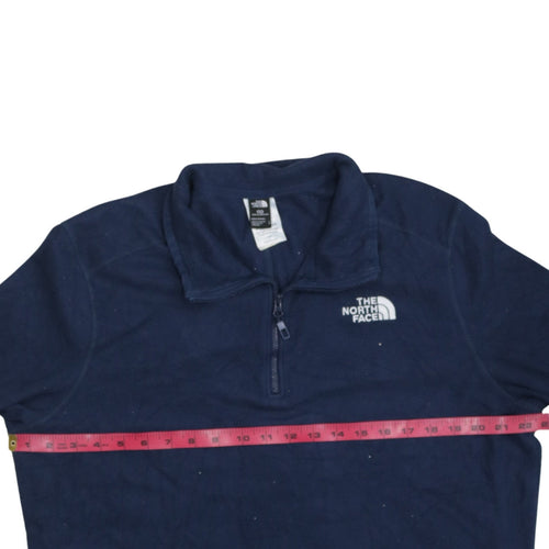 The North Face Men's Blue Fleece 1/4 Zip Pullover Sweatshirt L
